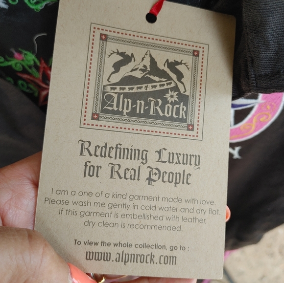 Alp N Rock polo shirt MAKE LUCK Sz.M Gray NWT - Picture 7 of 10